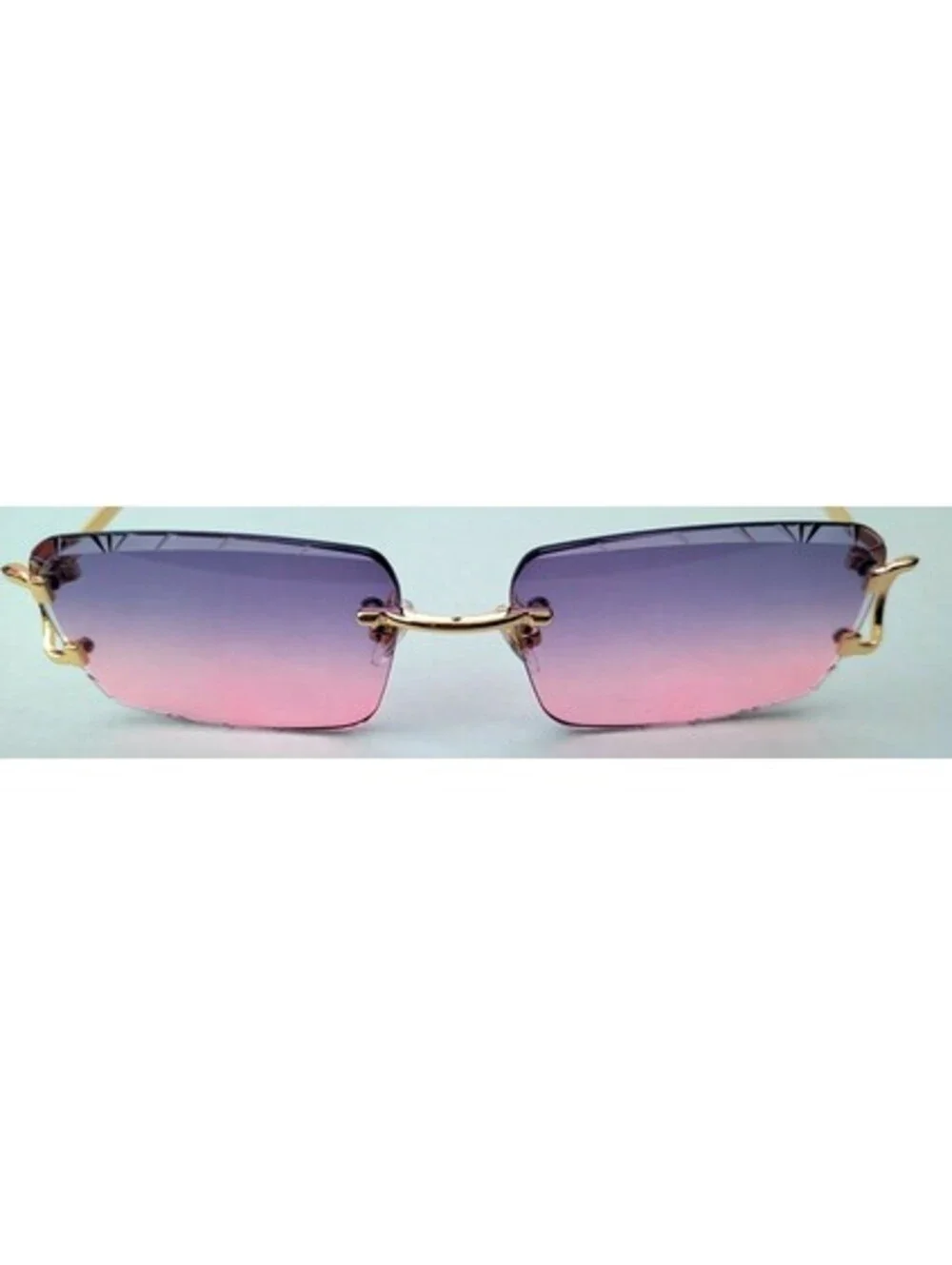 Piccadilly Purple Gradient C Diamond Cut Designer Sunglasses